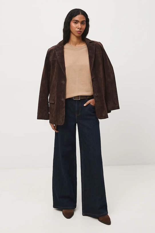 T-shirt bawełniany damski gładki RS26-TSD020 beżowy RS26