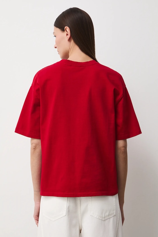 Odzież T-shirt bawełniany damski gładki RS26-TSD020 czerwony