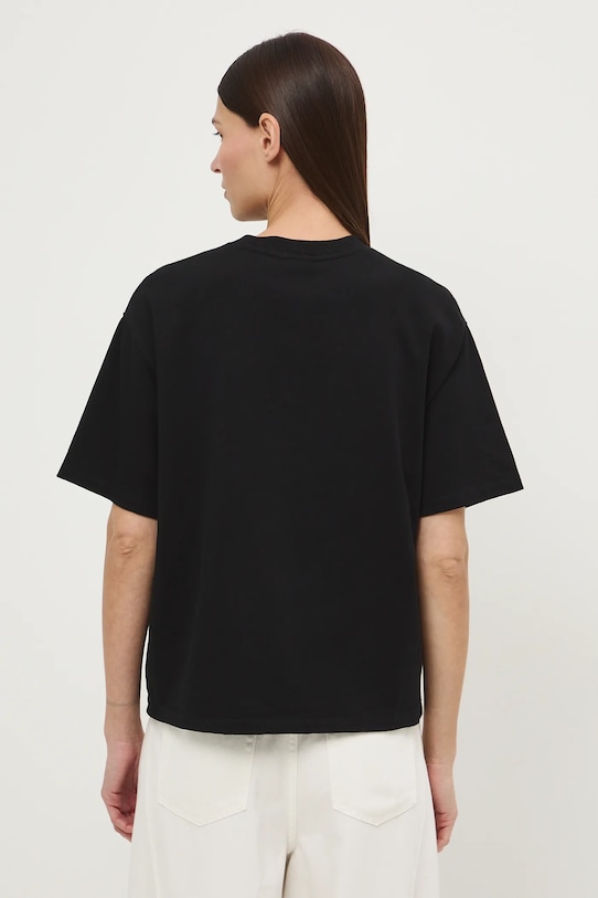 Odzież T-shirt bawełniany damski gładki RS26-TSD020 czarny