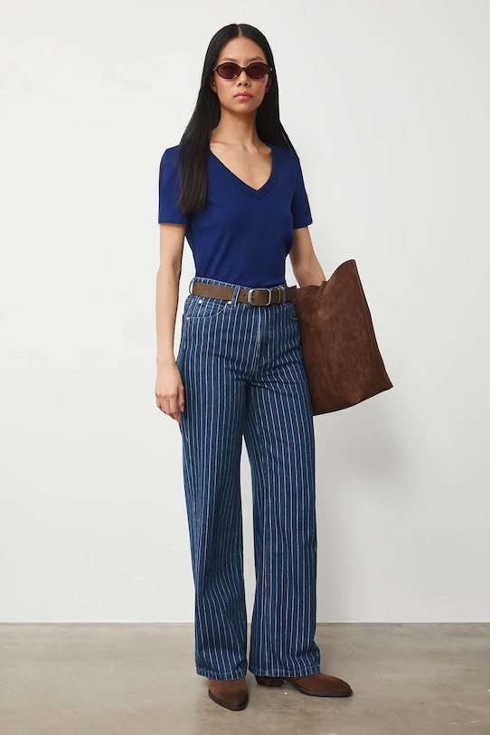 Medicine t-shirt z elastanem niebieski RS26-TSD031