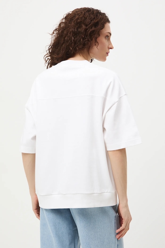 Oblečenie Bavlnené tričko dámske interlock bez vzoru RS26-TSD040 béžová