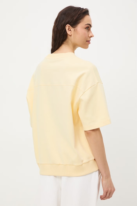 Oblečenie Bavlnené tričko dámske interlock bez vzoru RS26-TSD040 žltá