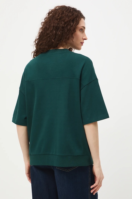 Oblečení Bavlněné tričko dámské interlock bez vzoru RS26-TSD040 zelená