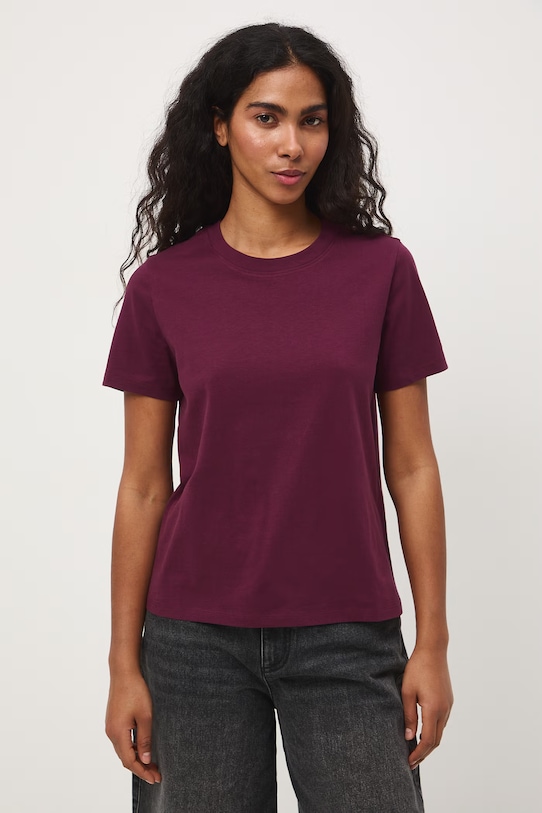 Medicine t-shirt damski bawełniany bordowy RS26-TSD050