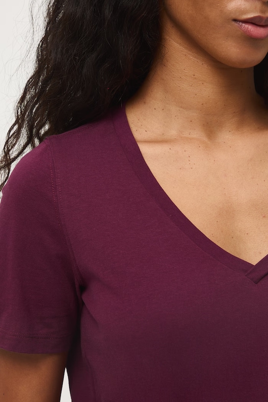 Tričko ženské bavlněné RS26-TSD052 burgundské