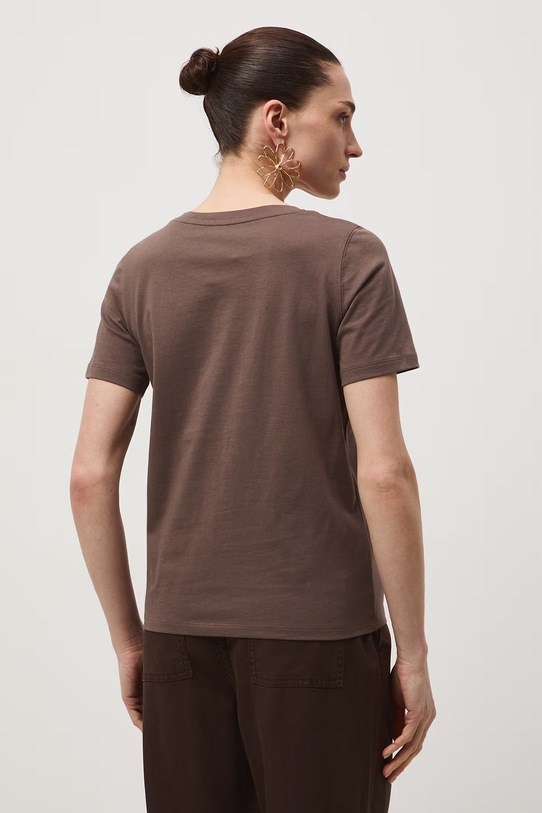 Odzież T-shirt damski bawełniany RS26-TSD052 brązowy