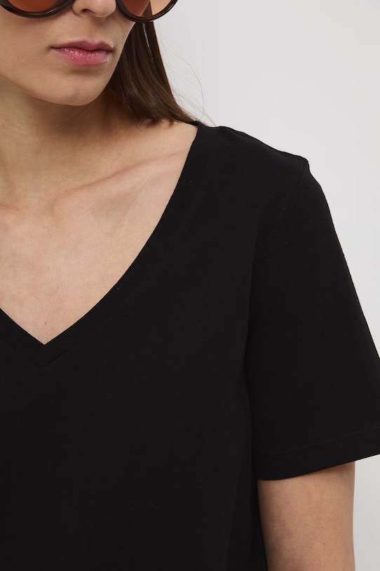 T-shirt damski bawełniany RS26-TSD052 czarny