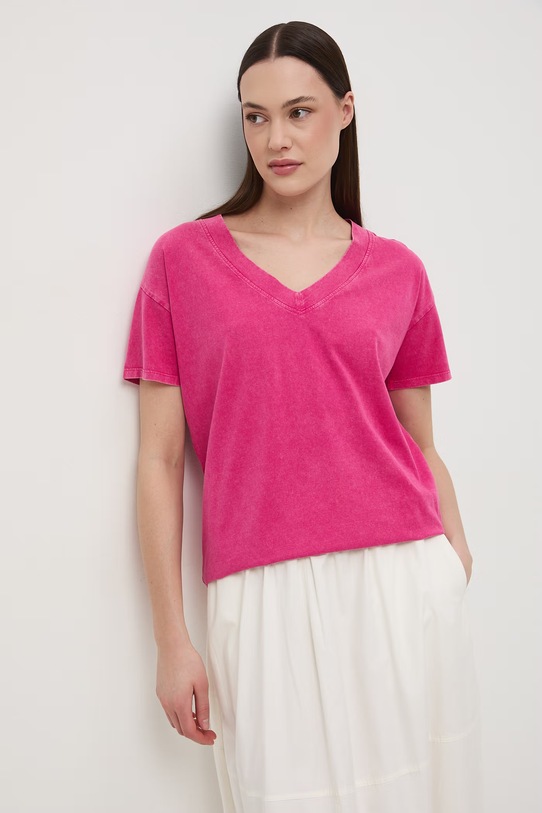 Medicine t-shirt oversize damski bawełniany RS26-TSD060 różowy RS26