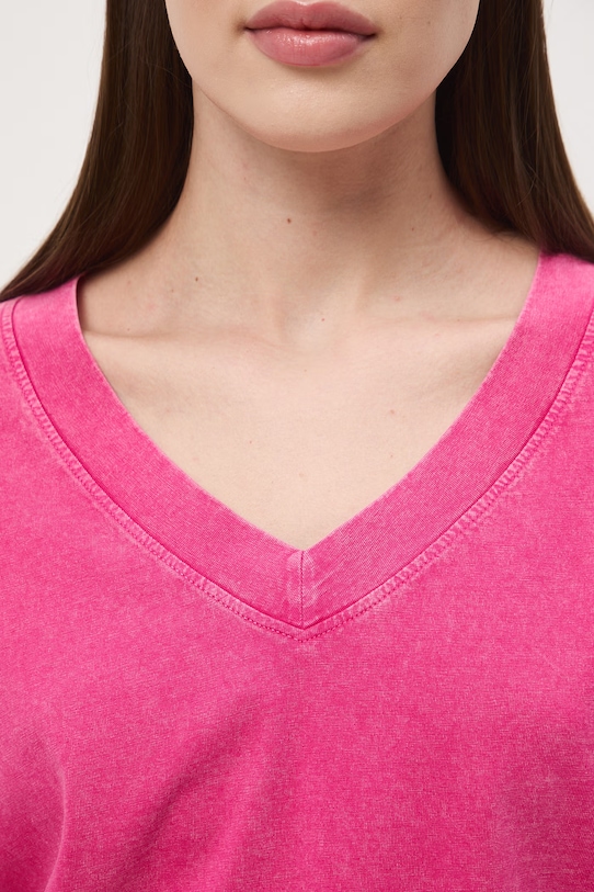 Medicine t-shirt oversize damski bawełniany RS26-TSD060 różowy