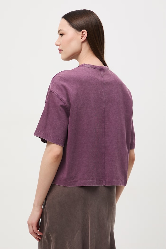 Odzież t-shirt damski bawełniany RS26-TSD063 fioletowy
