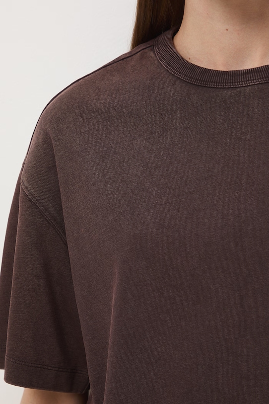 T-shirt damski bawełniany RS26-TSD063 brązowy