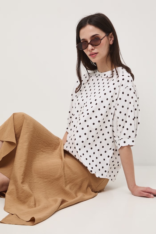 Medicine тениска дамска от памук RS26-TSD071 бежов RS26