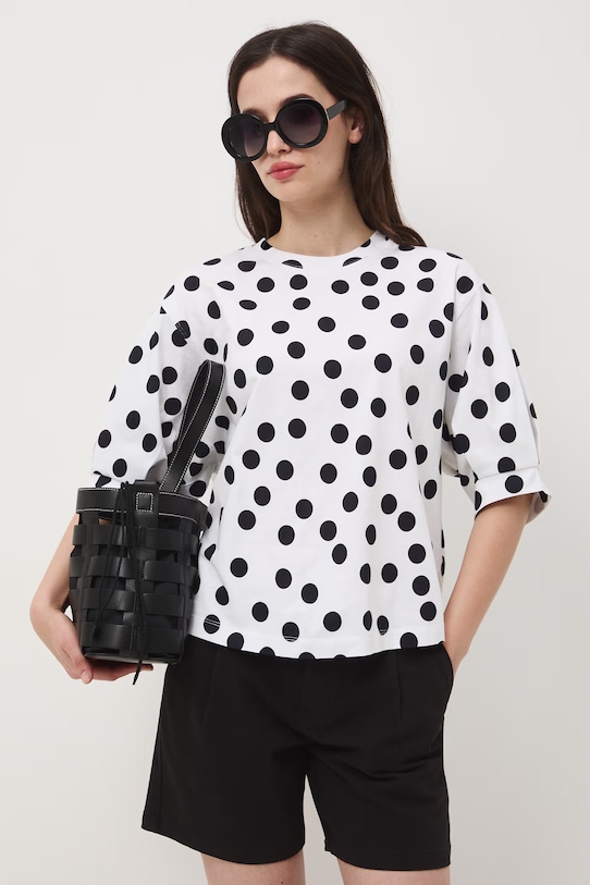 T-shirt damski bawełniany beżowy RS26-TSD071