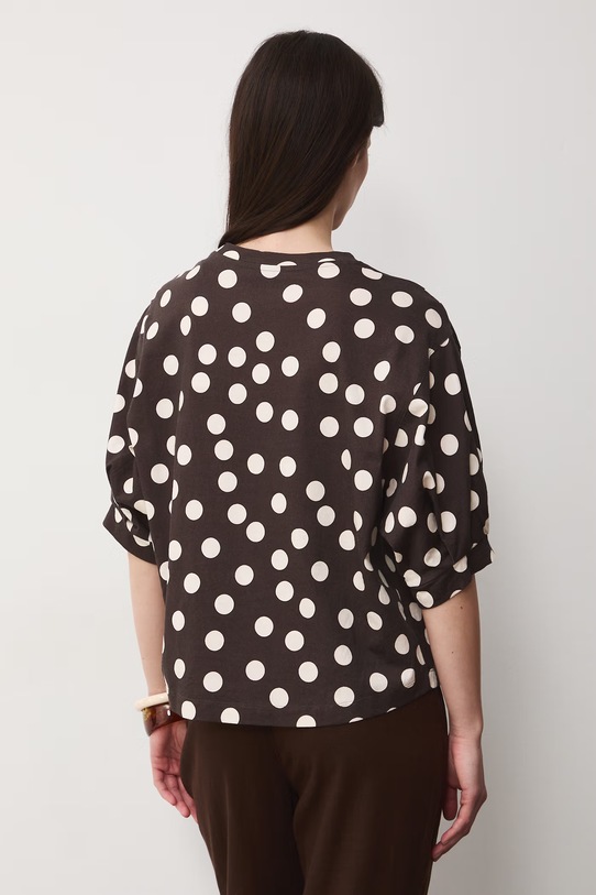 Odzież T-shirt damski bawełniany RS26-TSD071 brązowy