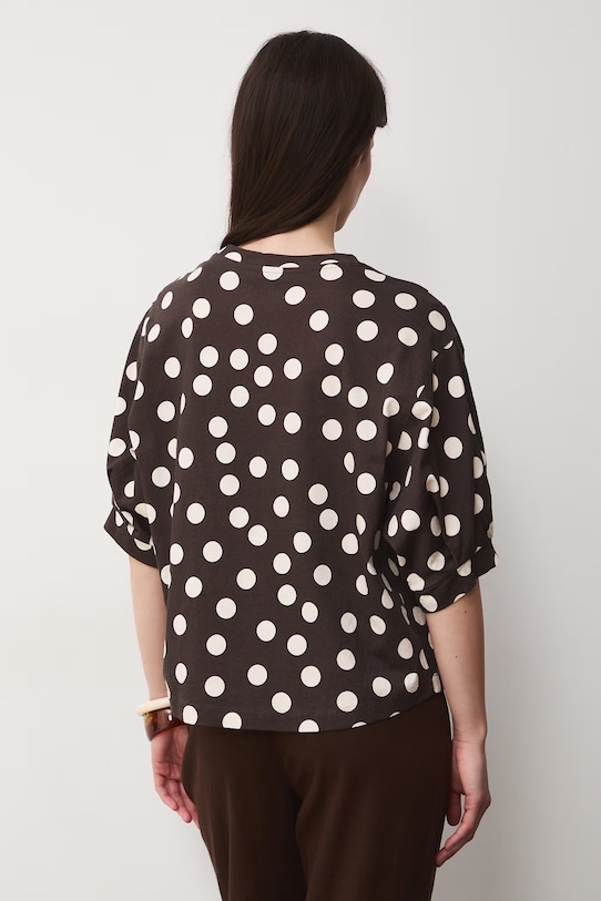 Odzież T-shirt damski bawełniany RS26-TSD071 brązowy