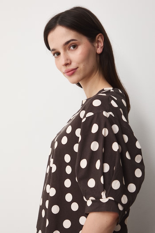 T-shirt damski bawełniany brązowy RS26-TSD071