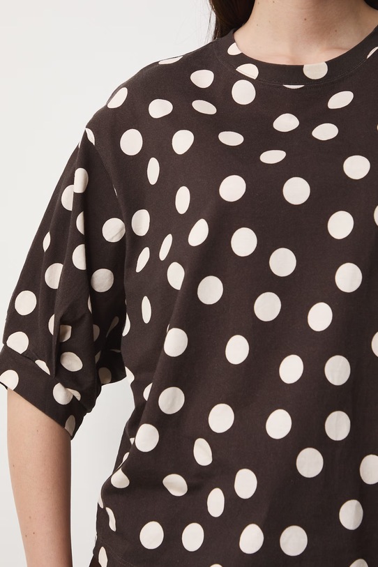 T-shirt damski bawełniany RS26-TSD071 brązowy