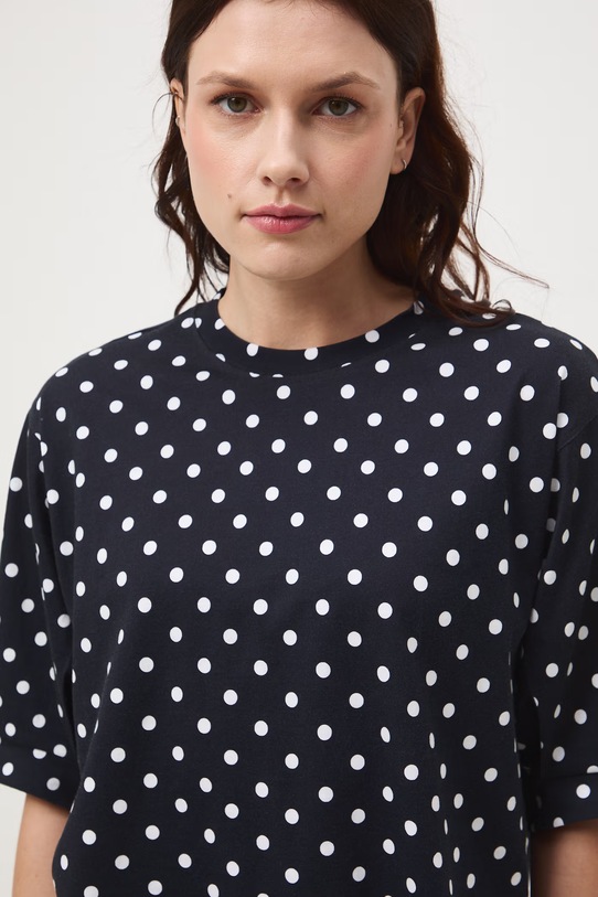 T-shirt damski bawełniany czarny RS26-TSD071