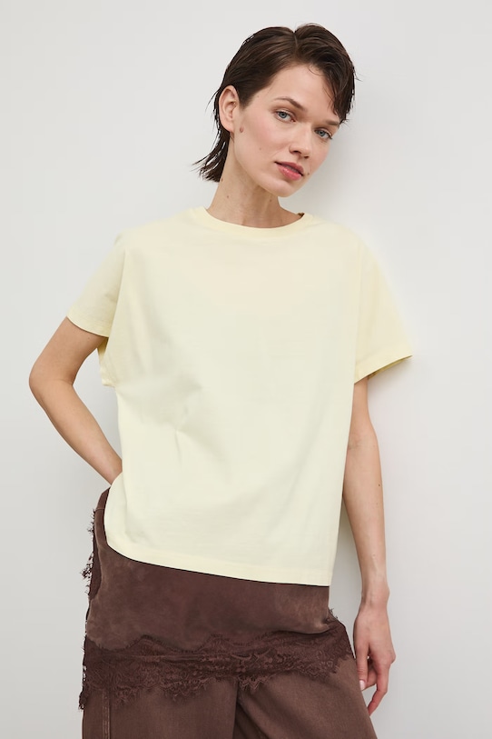 Medicine T-shirt damski bawełniany RS26-TSD080 żółty RS26