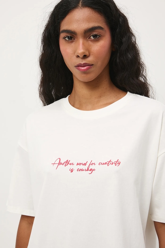 Medicine t-shirt bawełniany RS26-TSD250 beżowy