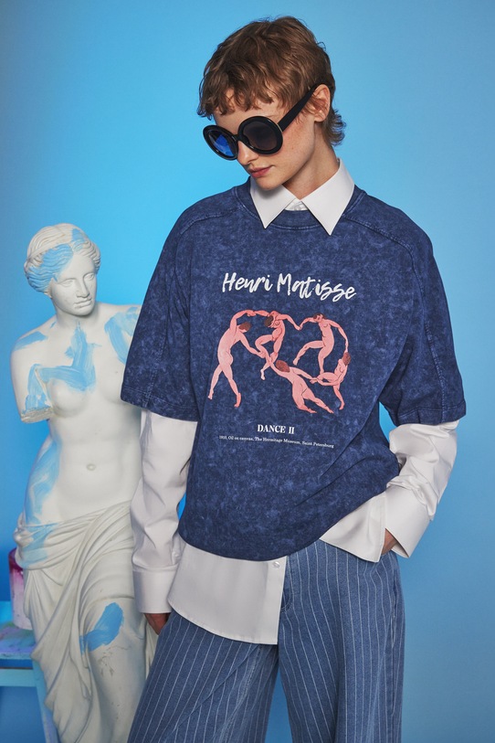 Medicine t-shirt bawełniany nadruk granatowy RS26-TSD251