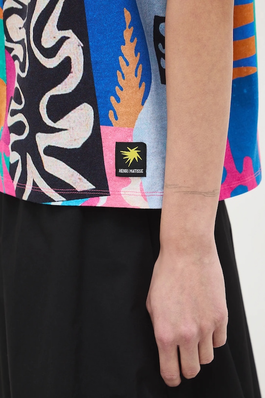 T-shirt bawełniany damski z kolekcji Eviva L'arte RS26-TSD253