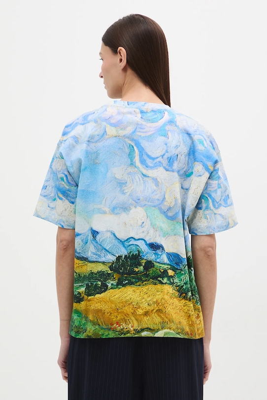 T-shirt bawełniany damski z kolekcji Eviva L'arte multicolor RS26-TSD259