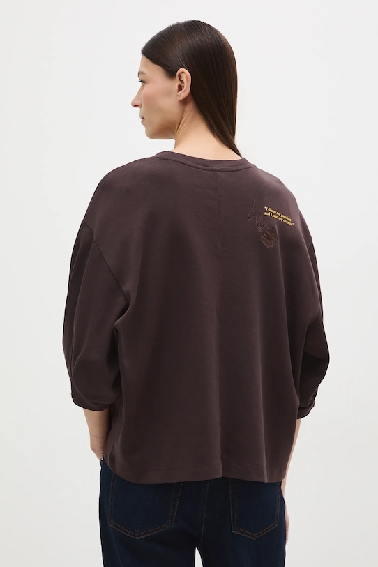 Памучна тениска Medicine кафяв RS26-TSD262