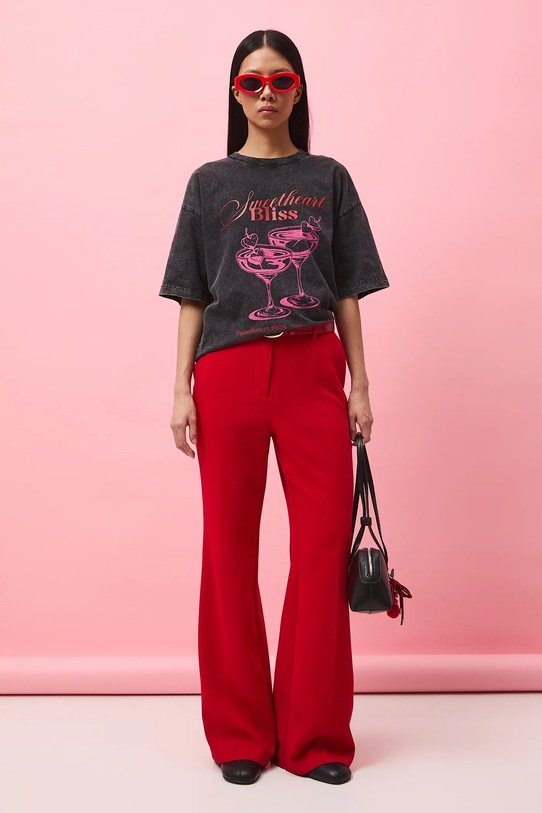 Medicine t-shirt bawełniany nadruk szary RS26-TSD280