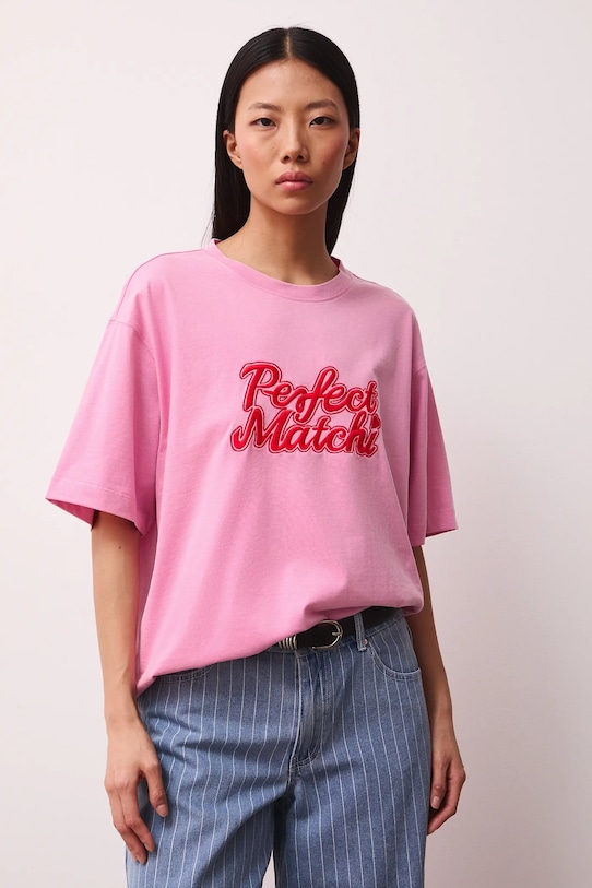 Medicine t-shirt bawełniany RS26-TSD283 różowy RS26