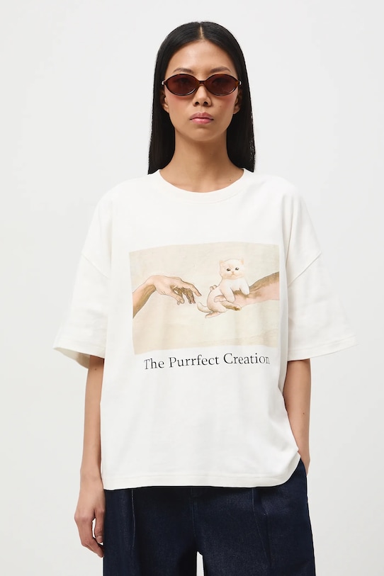 Medicine t-shirt bawełniany RS26-TSD350 beżowy RS26