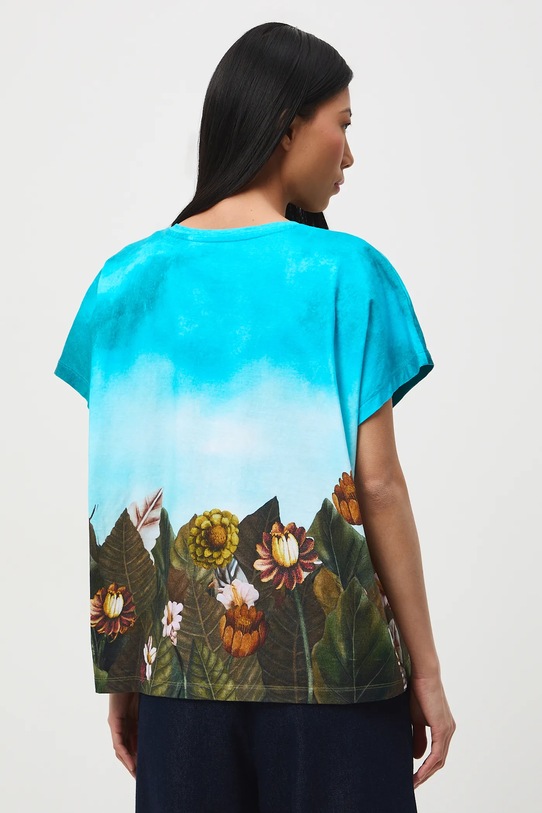 Odzież Medicine t-shirt bawełniany RS26-TSD354 turkusowy