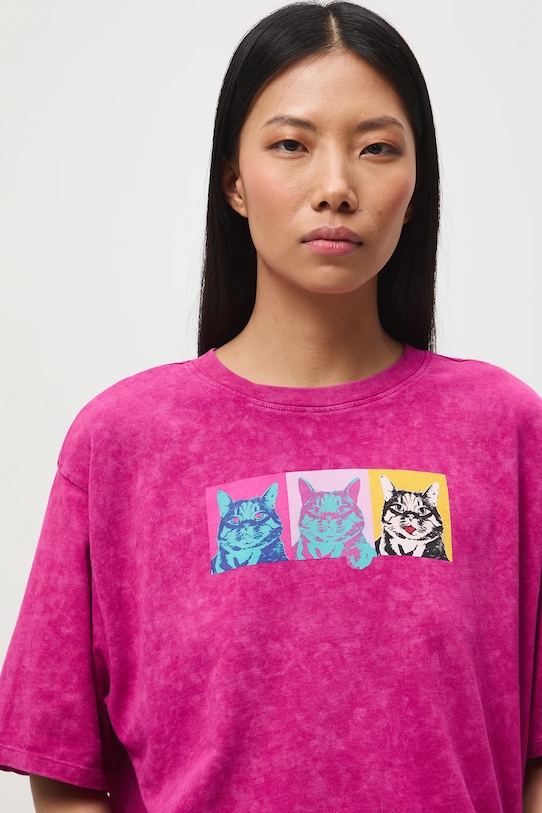 Medicine t-shirt bawełniany fioletowy RS26-TSD355