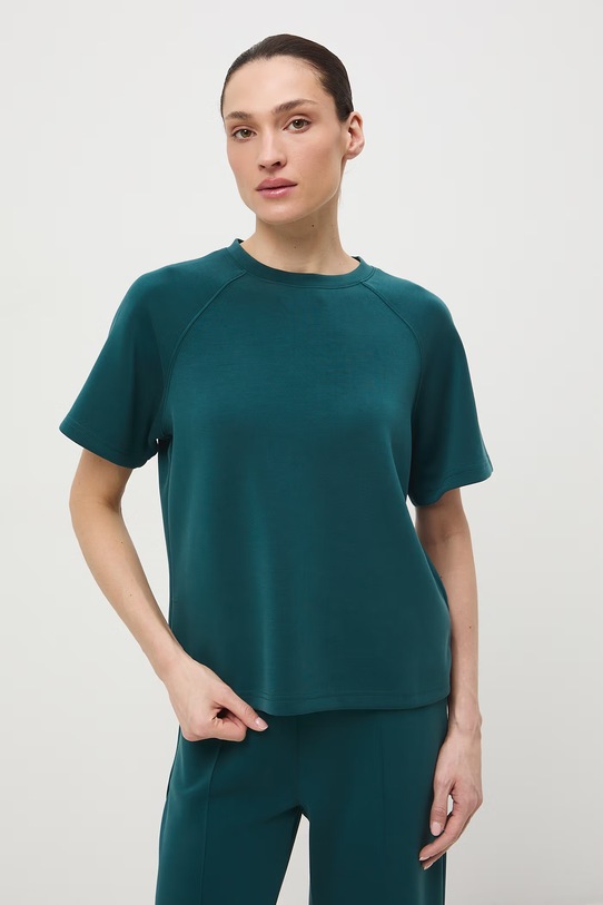 Odzież T-shirt damski gładki z modalem RS26-TSD402 turkusowy