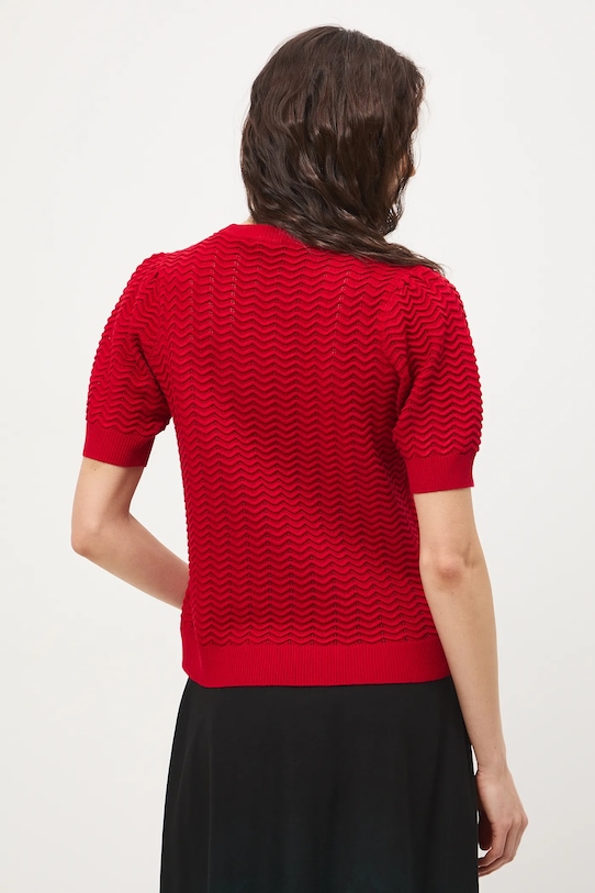 Oblečení Tričko dámské se strukturovanou viskózou RS26-TSD403 červená