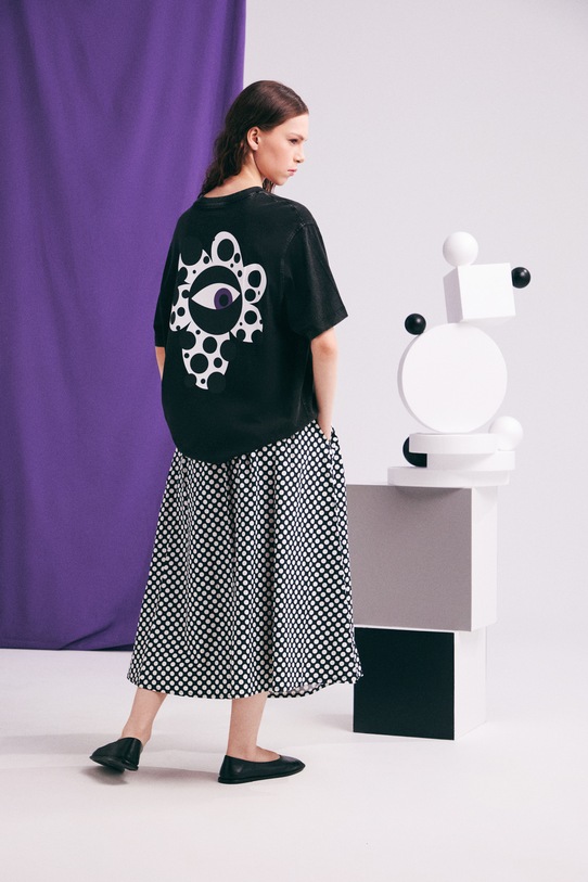 Medicine t-shirt oversize damski bawełniany RS26-TSD451 szary RS26