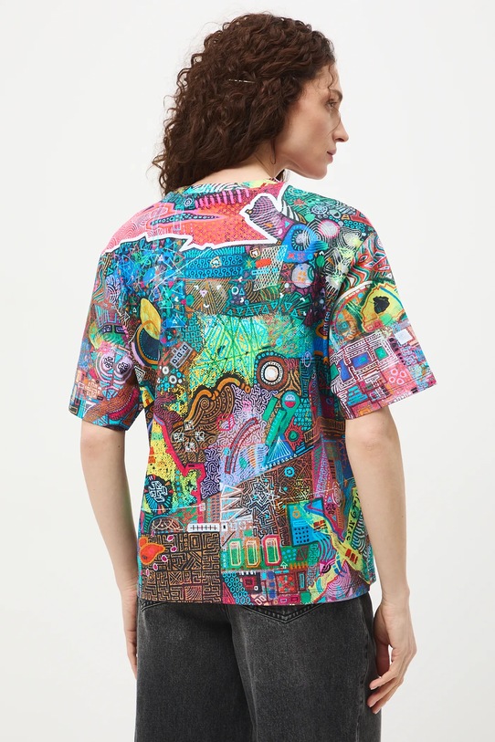 Oversize tričko dámske bavlnené viacfarebná RS26-TSD453