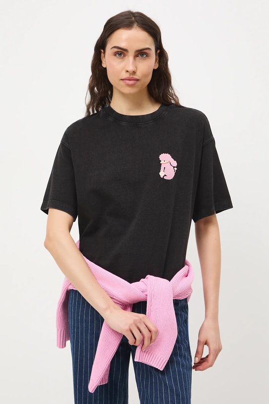 Medicine t-shirt oversize damski bawełniany szary RS26-TSD454