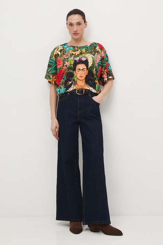 Odzież T-shirt bawełniany damski z kolekcji Frida RS26-TSD480 multicolor