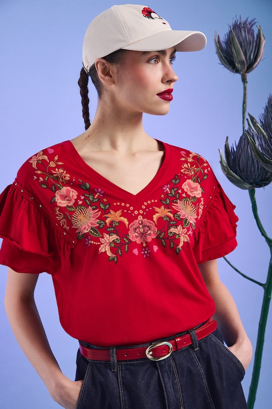 Medicine t-shirt bawełniany nadruk czerwony RS26-TSD482