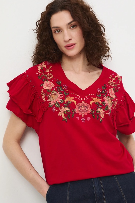 Medicine t-shirt bawełniany RS26-TSD482 czerwony RS26