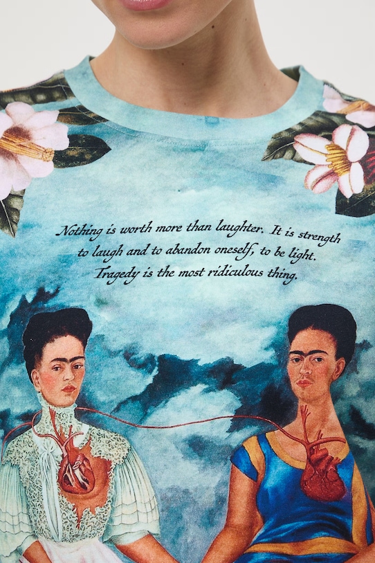 T-shirt bawełniany damski z kolekcji Frida RS26-TSD483