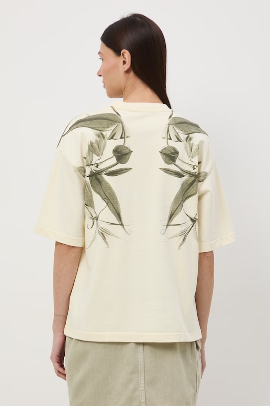 Odzież Medicine t-shirt oversize damski bawełniany RS26-TSD507 żółty