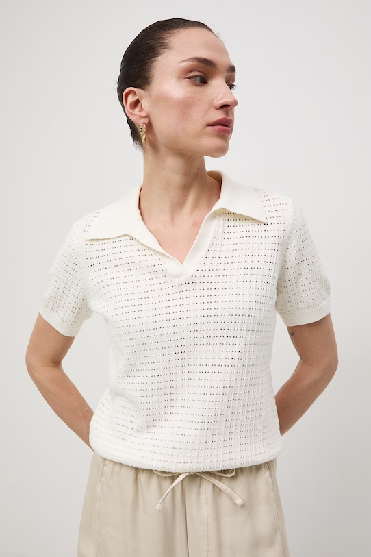 Medicine t-shirt damski bawełniany beżowy RS26-TSD509