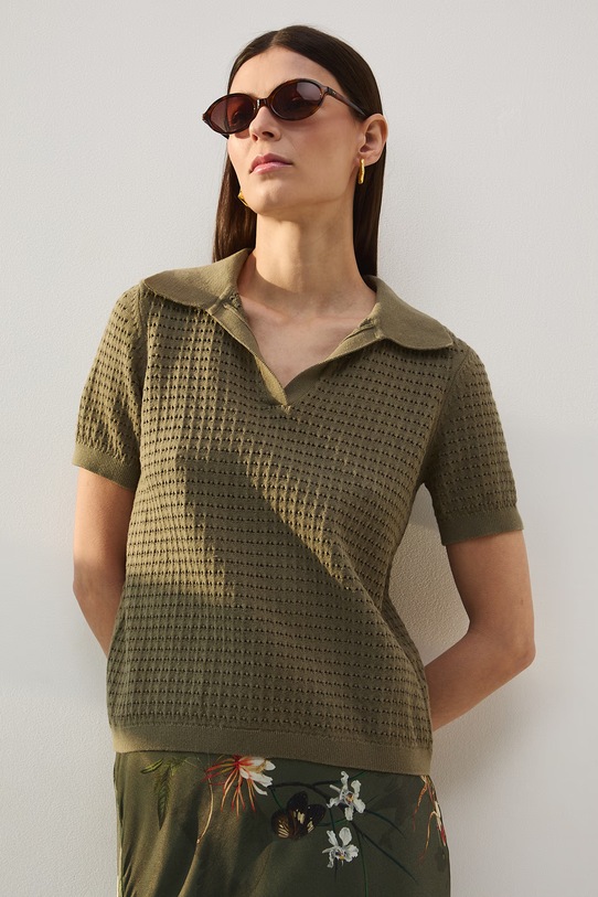 Medicine t-shirt damski bawełniany zielony RS26-TSD509