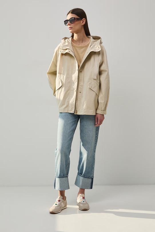 Medicine t-shirt oversize damski bawełniany RS26-TSD510 beżowy RS26