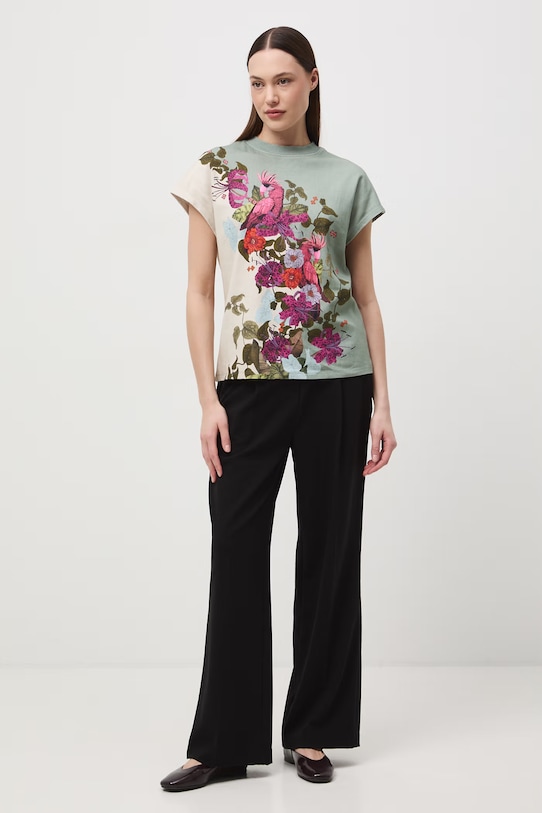 Medicine t-shirt damski bawełniany RS26-TSD652 turkusowy RS26