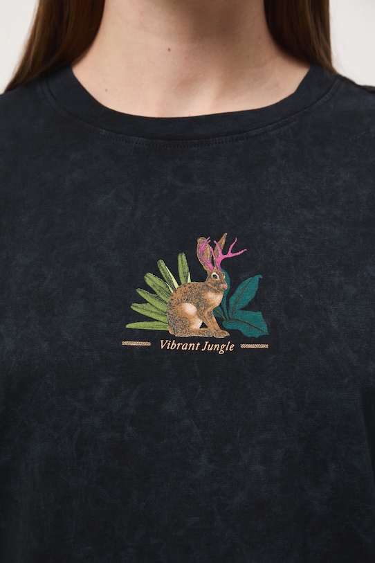 Medicine t-shirt oversize damski bawełniany RS26-TSD659 szary