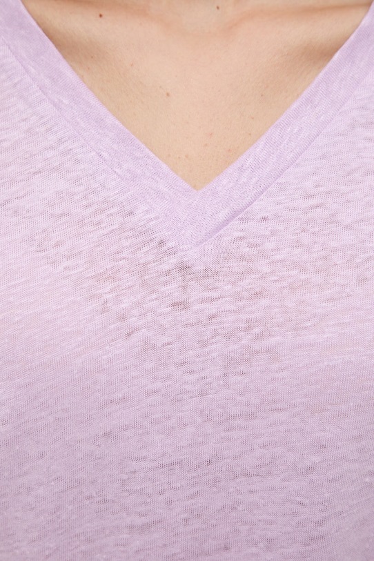 Medicine t-shirt damski lniany RS26-TSD700 fioletowy