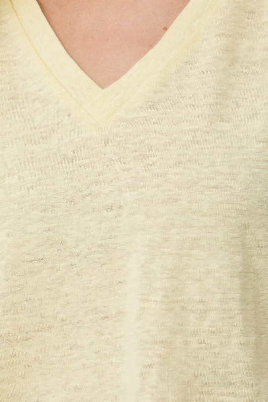 Medicine t-shirt damski lniany RS26-TSD700 żółty